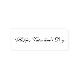 Happy Valentines Day Wooden Rubber Stamp