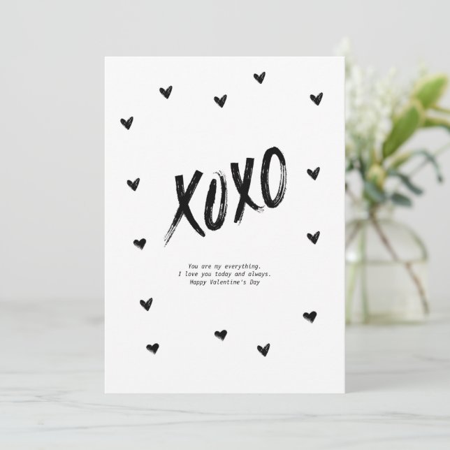 Happy Valentine's Day XoXo Happy anniversary Love Holiday Card (Standing Front)