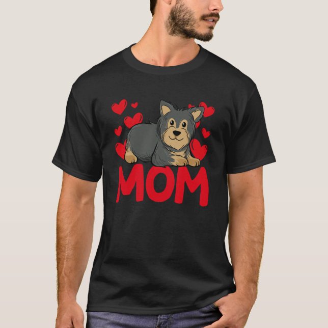 Happy Valentine's Day Yorkshire Mom Mothers Day Va T-Shirt (Front)
