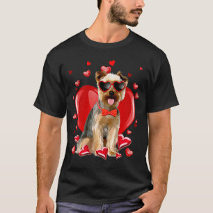 Happy Valentines Day Yorkshire Terrier  Dog  V Day T-Shirt