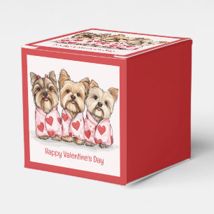 Happy Valentines Day Yorkshire Terrier Dogs Favour Box