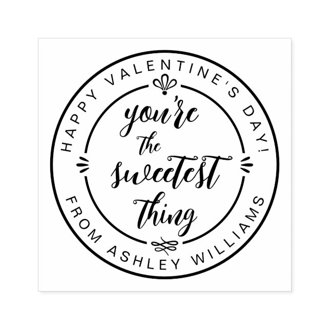 Happy Valentine's Day You're the Sweetest Thing Rubber Stamp (Imprint)