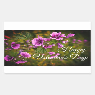 Happy Valentine's Day Zebra Hollyhock #2 Stickers