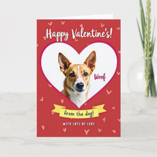 Happy Valentines Dog Woof Card