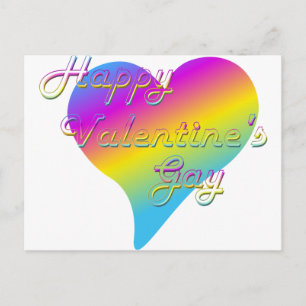 Happy Valentine's Gay Holiday Postcard