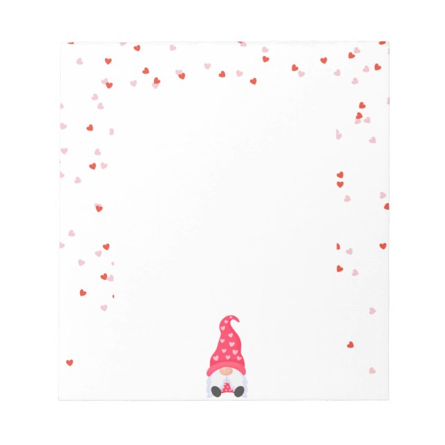 Happy Valentine's Gnome  Notepad (Front)