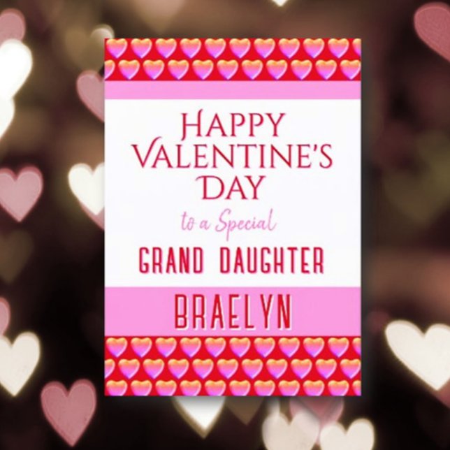 Happy Valentine's Grand Daughter card (Creator Uploaded)