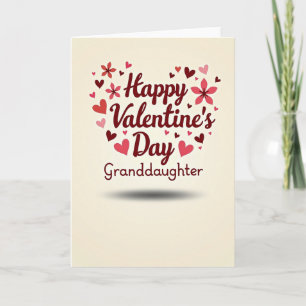 Happy Valentines Granddaughter Card