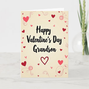 Happy Valentines Grandson Card