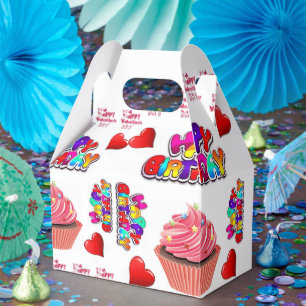 Happy Valentine's  Happy Birthday Gable Favour Box