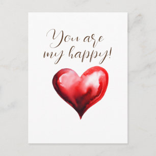 Happy Valentines Heart Holiday Postcard