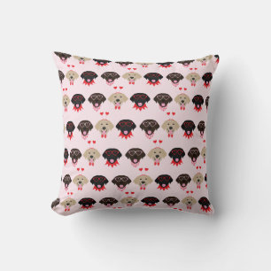 Happy Valentines Labrador Retriever Dogs Cushion