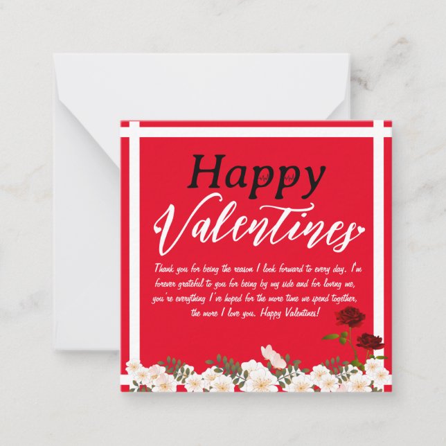 Happy Valentines Love Day Valentine Card (Front)