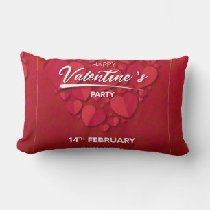Happy Valentine's Party Lumbar Cushion