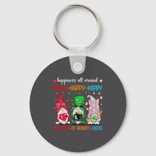 Happy Valentines St Patrick Day Easter Day Holiday Key Ring