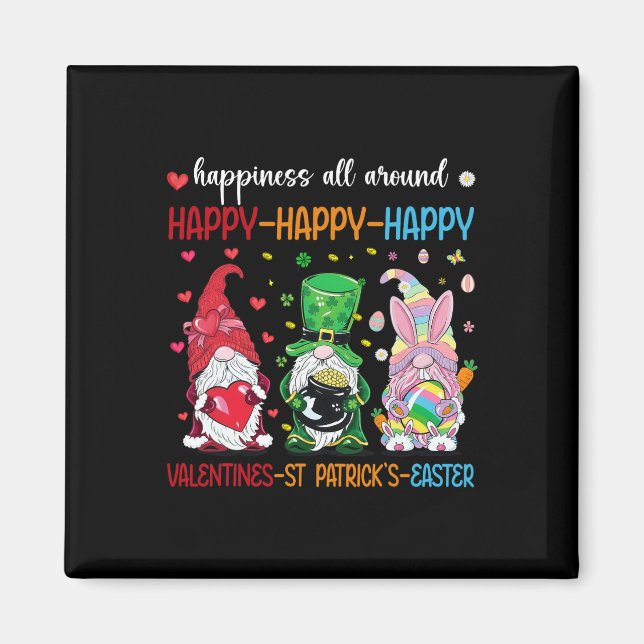 Happy Valentines St Patrick Day Easter Day Holiday Magnet (Front)