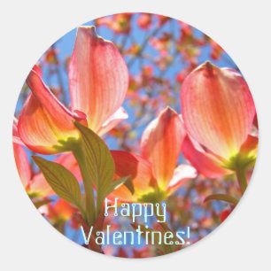 Happy Valentines! stickers Pink Dogwood Flowers