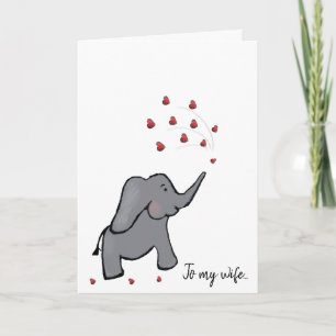 Happy Valentine's wife elephant card