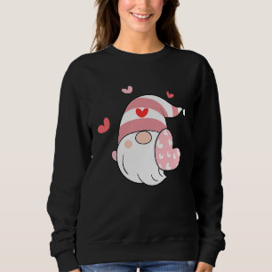 Happy Valentineu2019s Day Gnome with Pink Heart Sweatshirt