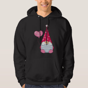 Happy Valentineu2019s Day Male Gnome with I Love Y Hoodie