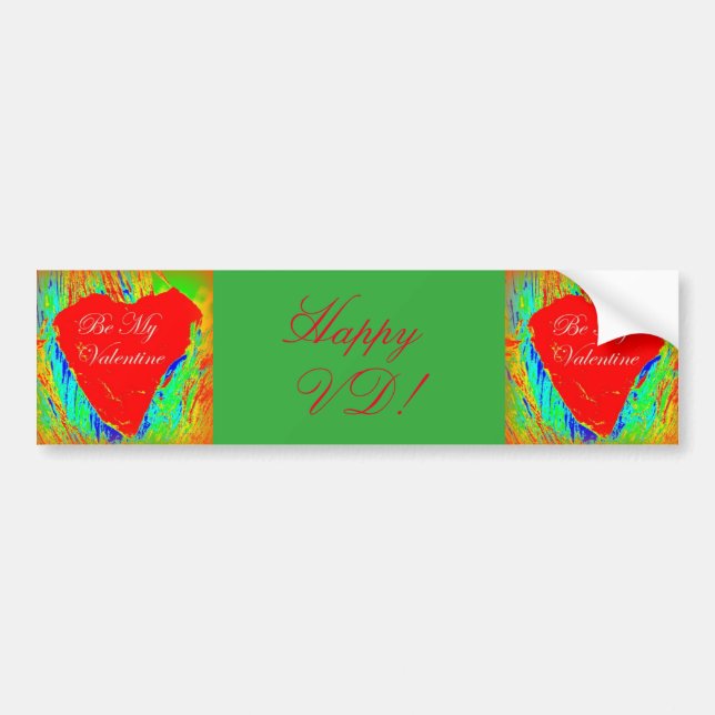 happy  vd valentine's bumper sticker (Front)