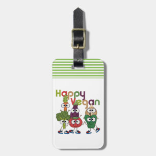 Happy Vegan Luggage Tag