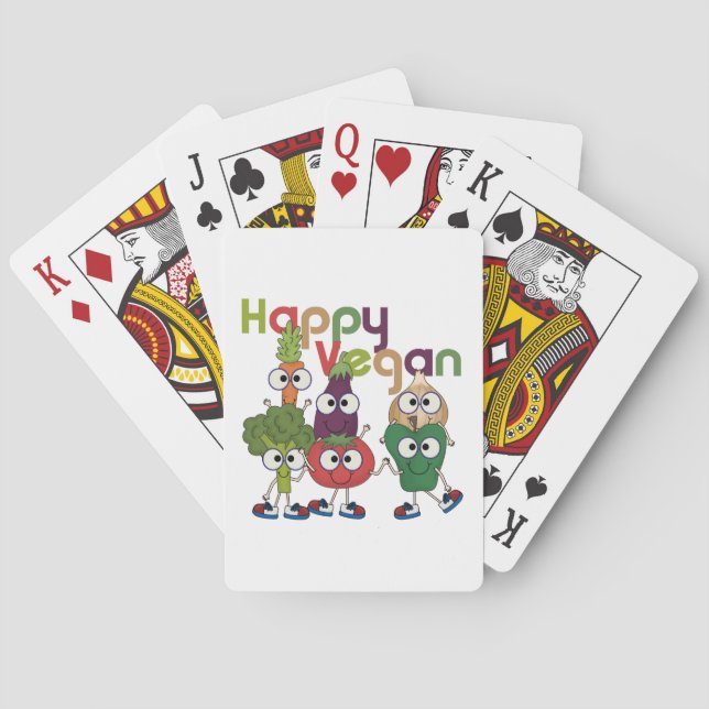 Happy Vegan Playing Cards (Back)