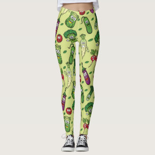 Happy Vegetables Pattern Leggings