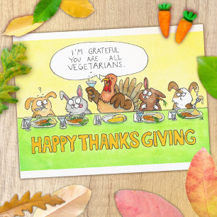 Happy Vegetarian Thanksgiving Postcard