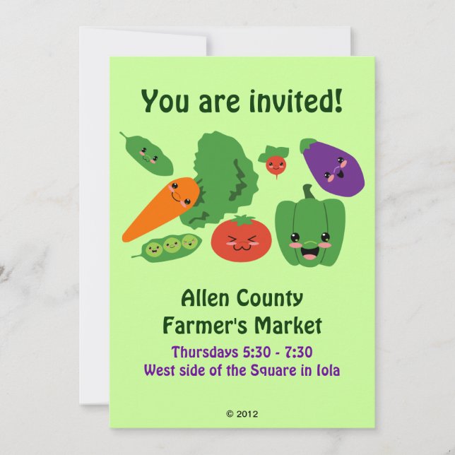 Happy Veggies Invitation (Front)