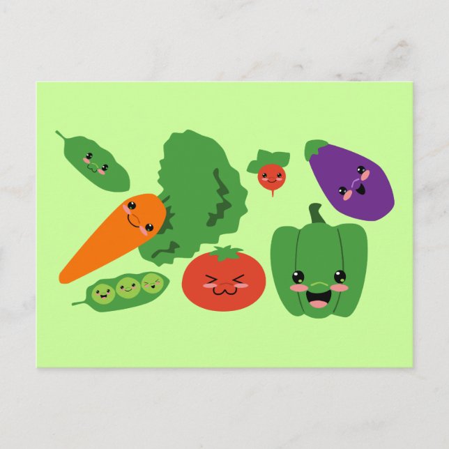 Happy Veggies Postcard (Front)