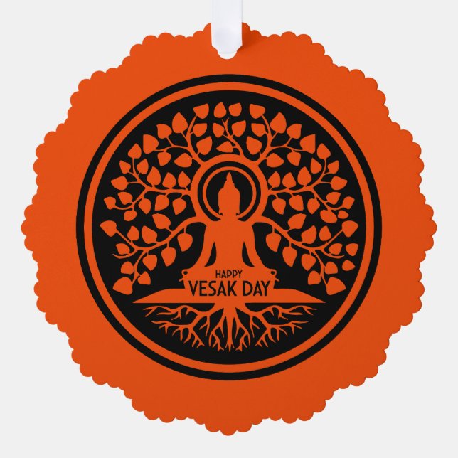 Happy Vesak Day Tree Decoration Card (Front)