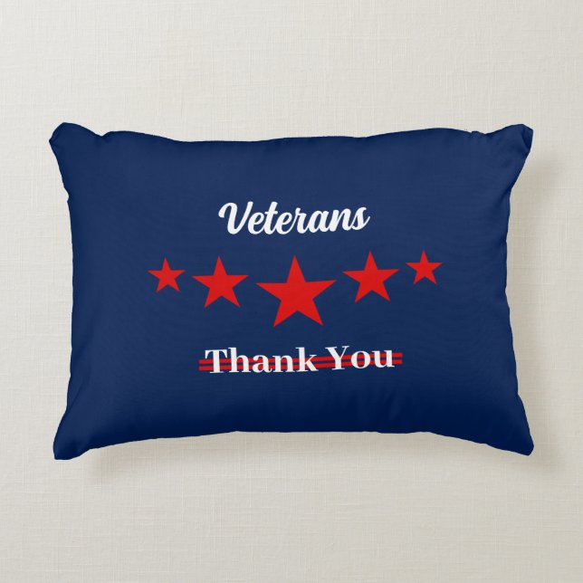 Happy Veterans Day  Decorative Cushion (Front)