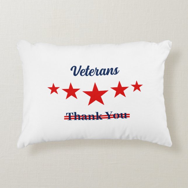 Happy Veterans Day  Decorative Cushion (Front)