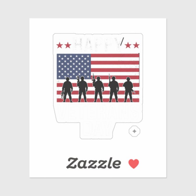 Happy Veterans Day Flag Silhouette Vector Design_1 (Sheet)