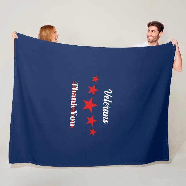 Happy Veterans Day  Fleece Blanket (In Situ)