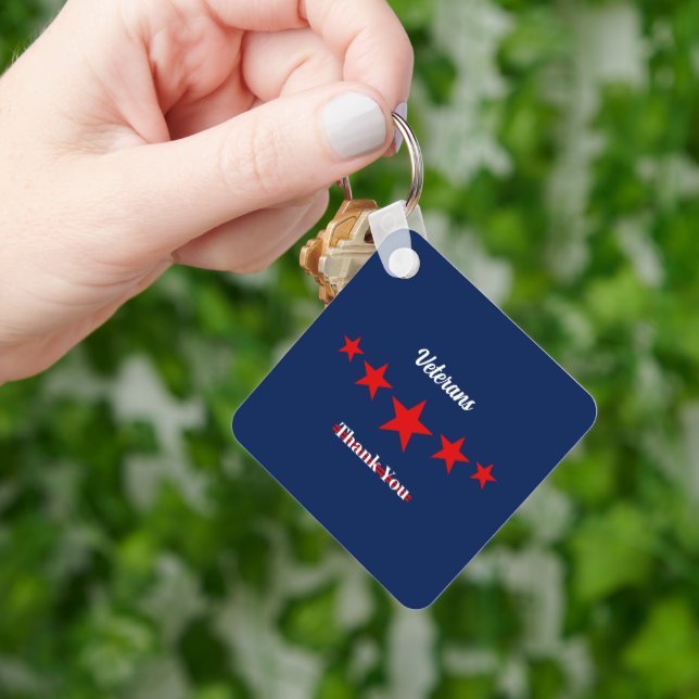 Happy Veterans Day  Key Ring (Hand)