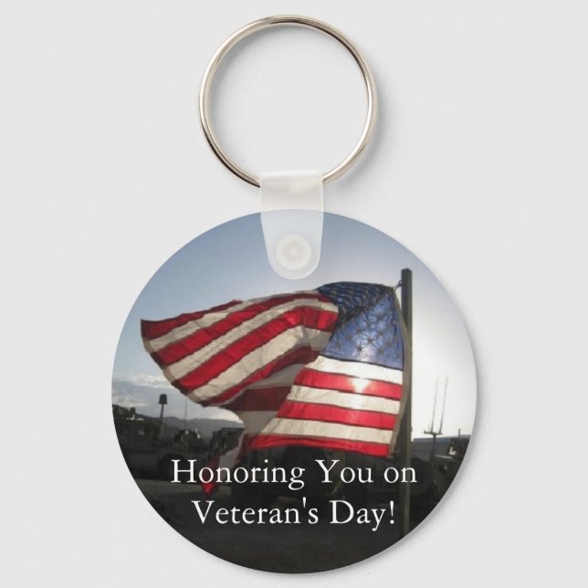 Happy Veteran's Day! Key Ring (Front)