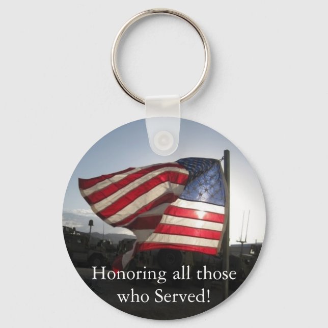 Happy Veterans Day! Key Ring (Front)
