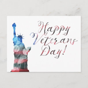 Happy Veterans Day (liberty bokeh) Postcard