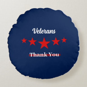 Happy Veterans Day Round Cushion