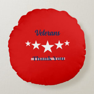 Happy Veterans Day  Round Cushion
