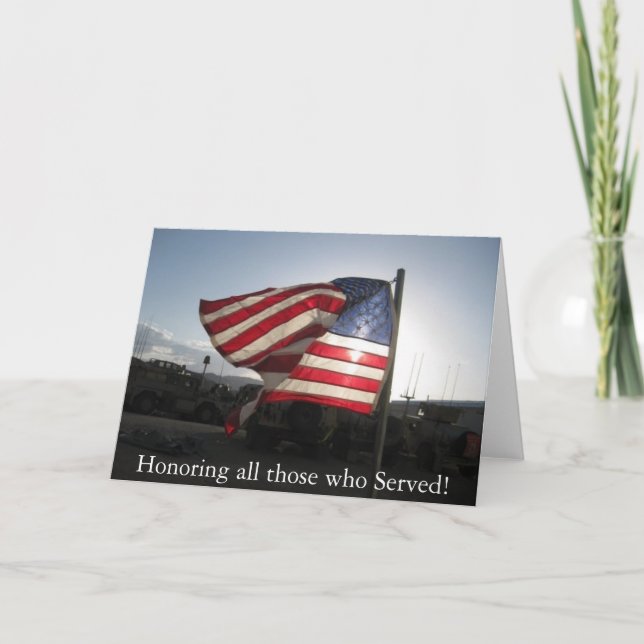Happy Veterans Day! Thank You Card (Front)