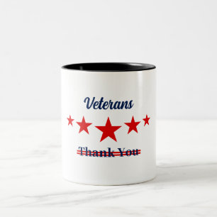 Happy Veterans Day Two-Tone Coffee Mug