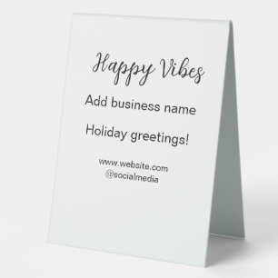 Happy vibes Christmas holiday greetings business y