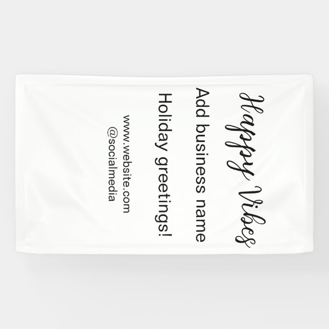 Happy vibes Christmas holiday greetings business y Banner (Horizontal)