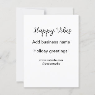 Happy vibes Christmas holiday greetings business y Postcard