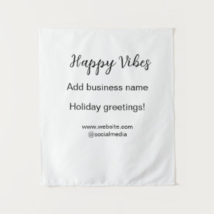 Happy vibes Christmas holiday greetings business y Tapestry
