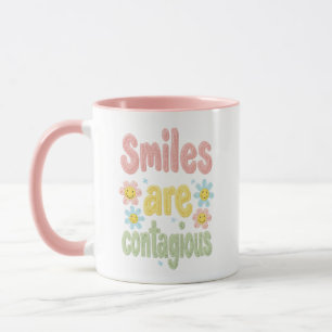 Happy Vibes Retro Smiles Are Contagious Mug