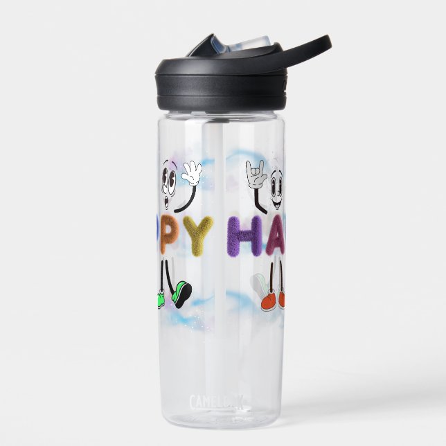 Happy Vibes Water Bottle (Left)